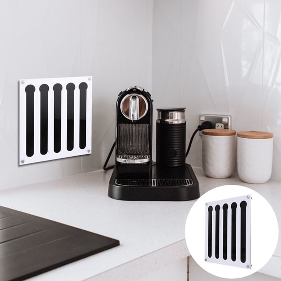 OATIPHO Black Plastic Coffee Capsule Storage Rack for Coffee Shop Display with Practical Organizer