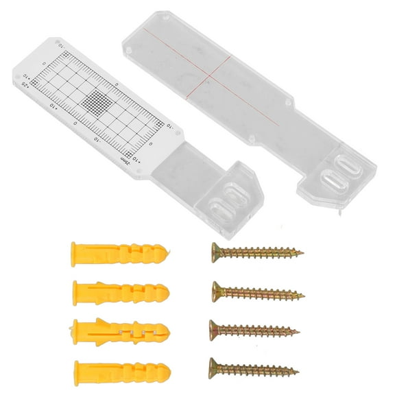 OATIPHO 1Set Yellow Acrylic Crack Width Ruler High Precision Measuring Tool for Architecture Walls