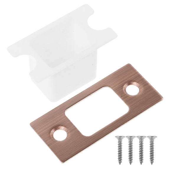 OATIPHO 1Set Front Door Reinforcement Plate Metal Guide Plate with Easy Installation for Wooden Doors
