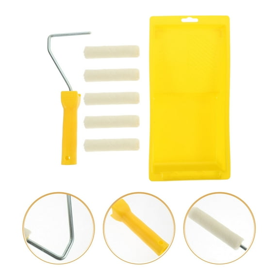 OATIPHO 1Set Paint Roller Kit 4 Inch Assorted Color for Home Use Smooth Even Paint Application