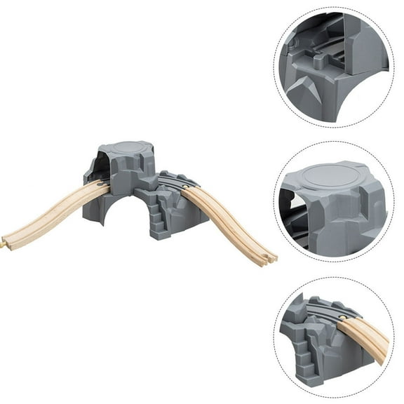 OATIPHO Simulation Train Cave Beige Plastic Lightweight for Scene Building 1Set