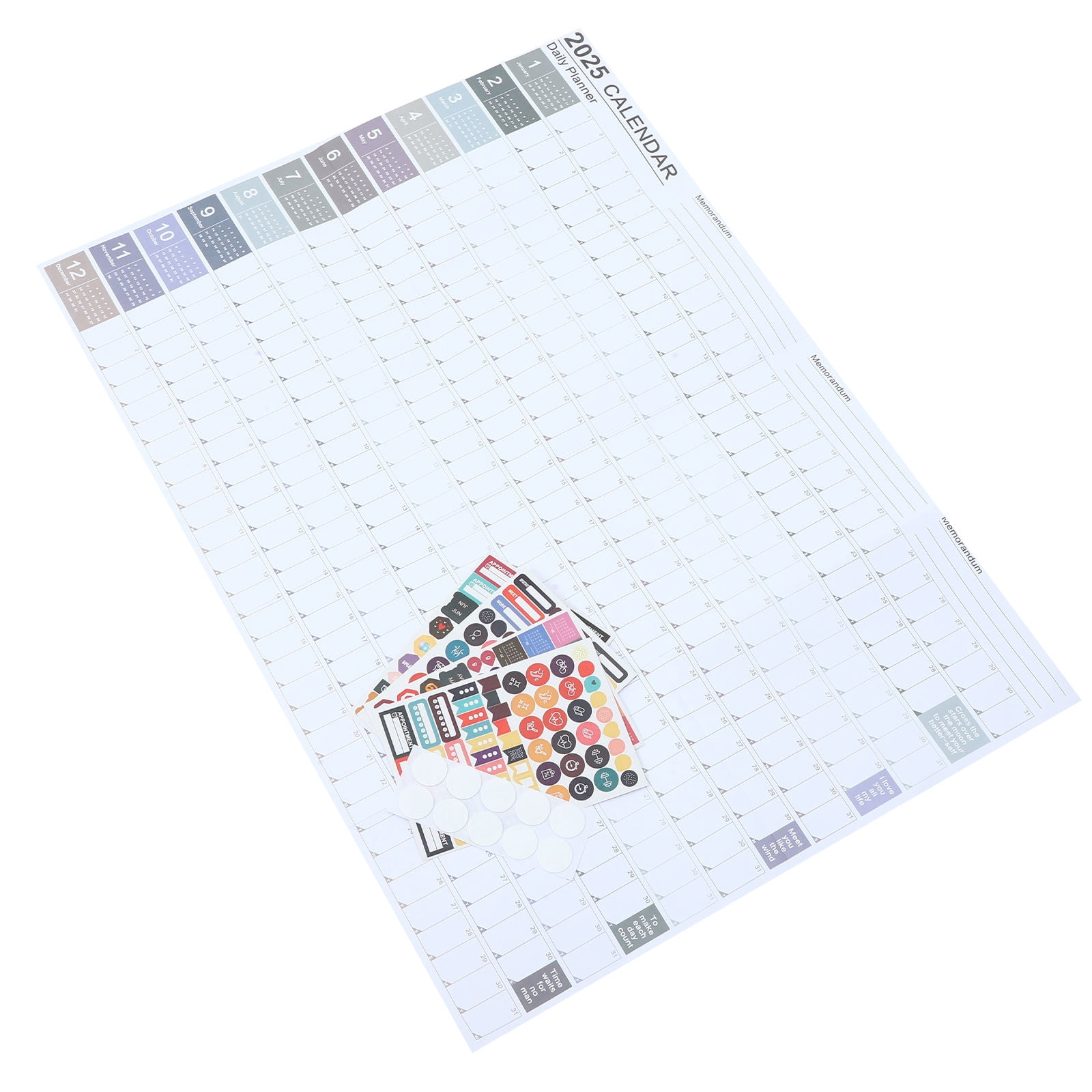 MUSEYA 1 Set Rectangular Journaling Calendar for Office Note Taking ...
