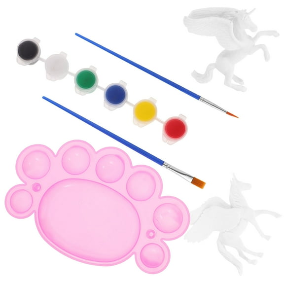 MUSEYA 1 Set Unicorn Toys DIY Painting Flying Unicorn Action Figures for Kids