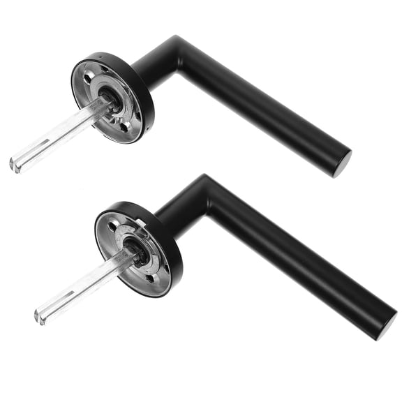 OATIPHO 1Set Heavy Duty Black Stainless Steel Safety Door Lock Handle for Bedroom Bathroom Doors