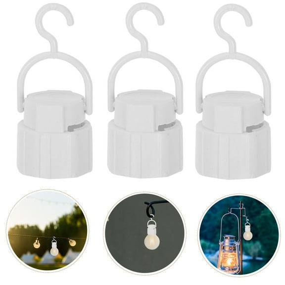 OATIPHO 10Pcs Rechargeable LED Bulb Holder White B22 Base with Built in Hook for Emergency Home Lighting