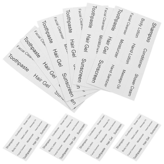 OATIPHO White Sub Bottle Label Stickers for Cosmetics and Shampoo Easy Identification