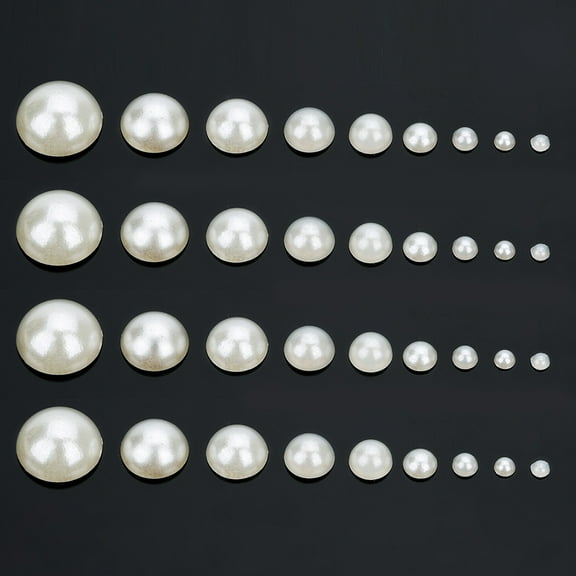 MUSEYA 1000pcs Pendant Accessories Jewelry Making White Pearl Stickers for and DIY