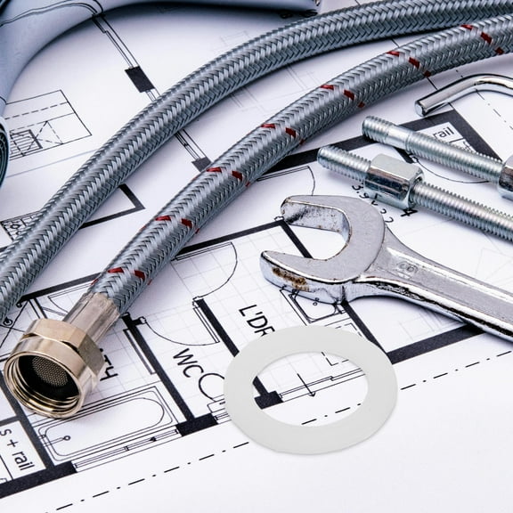 OATIPHO 100Pcs White Silicone Washer Set for Hose Plumbing High Elasticity Anti Leak Gaskets