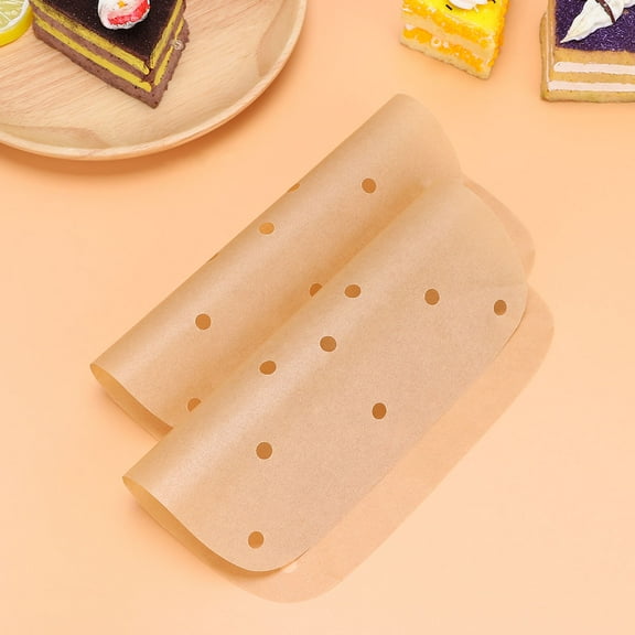 OATIPHO 100Pcs Heat-Proof Pad Brown Non-Stick Grill Mat for Safer Cooking