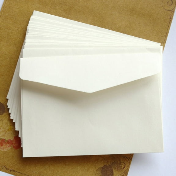 OATIPHO 100Pcs White Thickened Paper Money Envelopes Multi Purpose Blank Letter Storage Bags