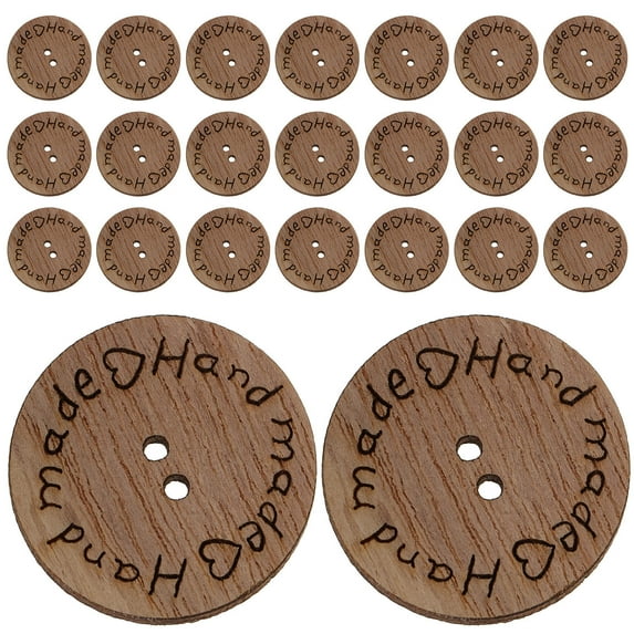 MUSEYA 100Set Round Handmade Buttons for Crochet Multi Color Double Hole Design for DIY Crafting