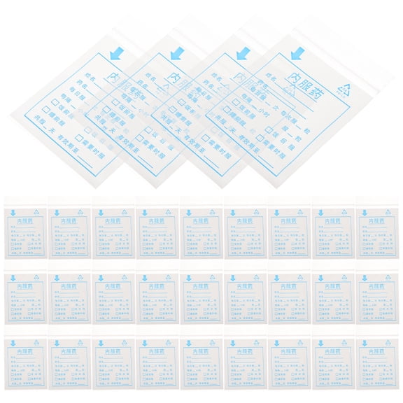 MUSEYA 100Set Small Pill Organizer Pouches Travel Reusable for Daily Use Adults