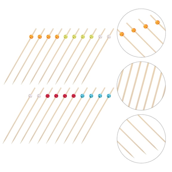 OATIPHO 100pcs Assorted Color Plastic Cocktail Picks for Home Use Perfect for Festivals and Party Needs