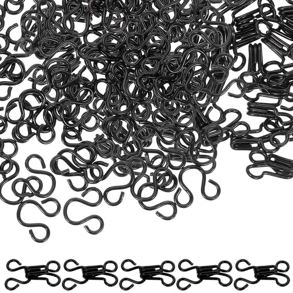 OATIPHO 100pcs Clothing Accessory Fastener Black Brass Hook for Women Crafters Sewing Projects