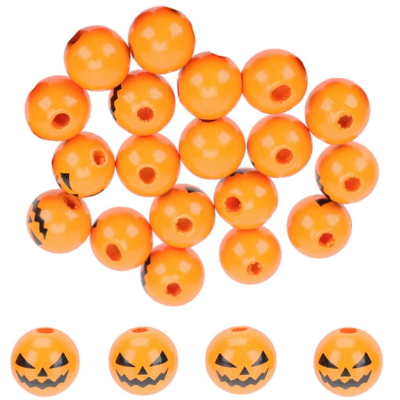 MUSEYA 100pcs Orange Pumpkin Beads for Jewelry Making Style Beads Home Decoration
