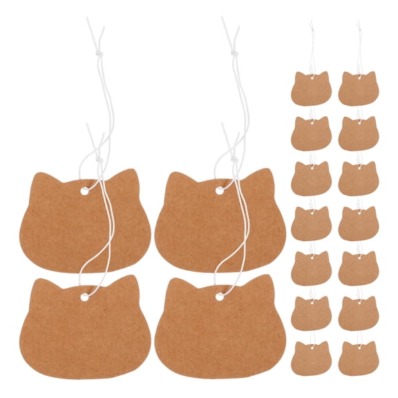 OATIPHO Durable Khaki Kraft Paper Tags with Elastic ng for Retail and DIY 100Pcs