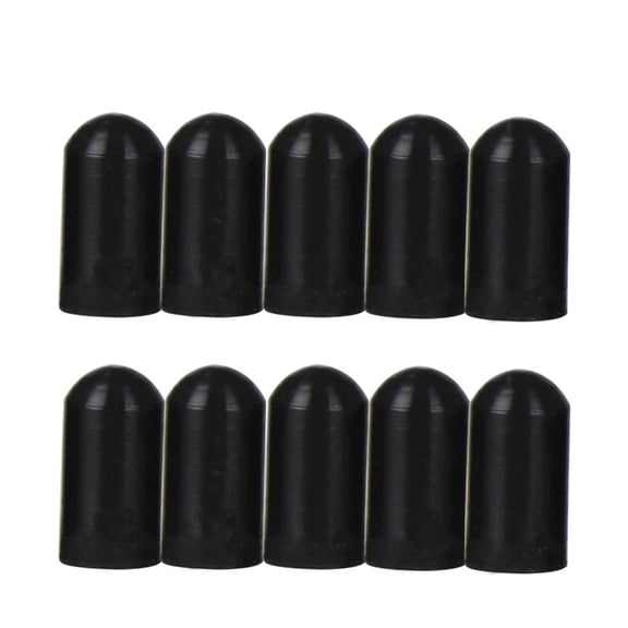 OATIPHO Drumstick Practice Tips Black Durable Silicone for Drum Protection 10Pcs