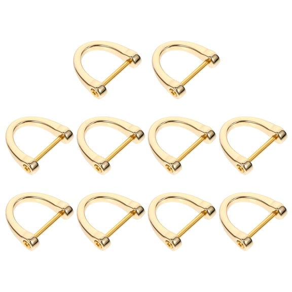 OATIPHO Golden Metal D-Rings for Bag Maintenance, Sturdy and Portable, Suitable for Multiple Uses, 10Pcs