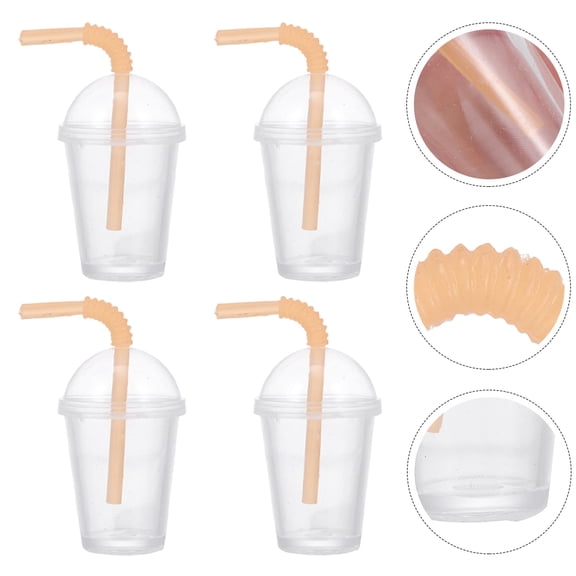 OATIPHO 10Pcs Lovely Milk Tea Cup Resin Mini House Decorations for Collectors