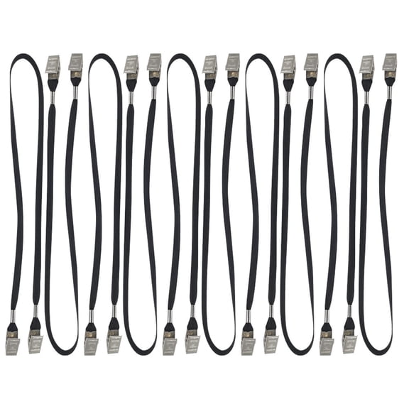OATIPHO Elastic Neck Strap Lanyard Mask Lanyard Black 10Set