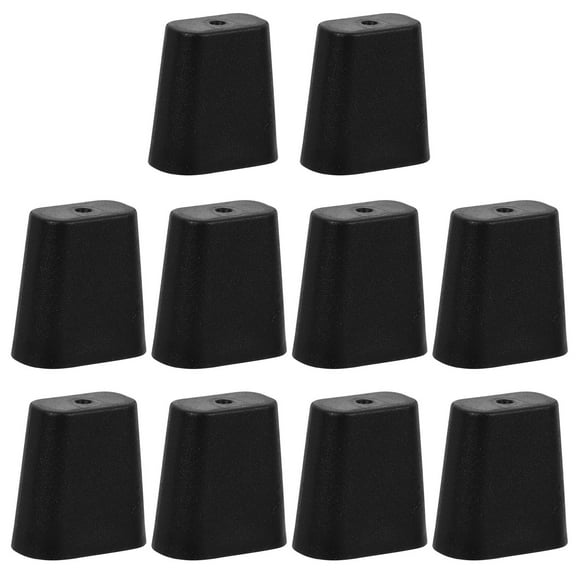 MUSEYA 10pcs Dish Drying Rack Extra Large Rubber Black Improve Drainage Practical Kitchen