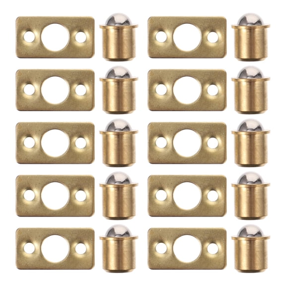 OATIPHO 10Pcs Push Release Door Catch Copper Ball Catch Latch Golden Invisible Door Applications
