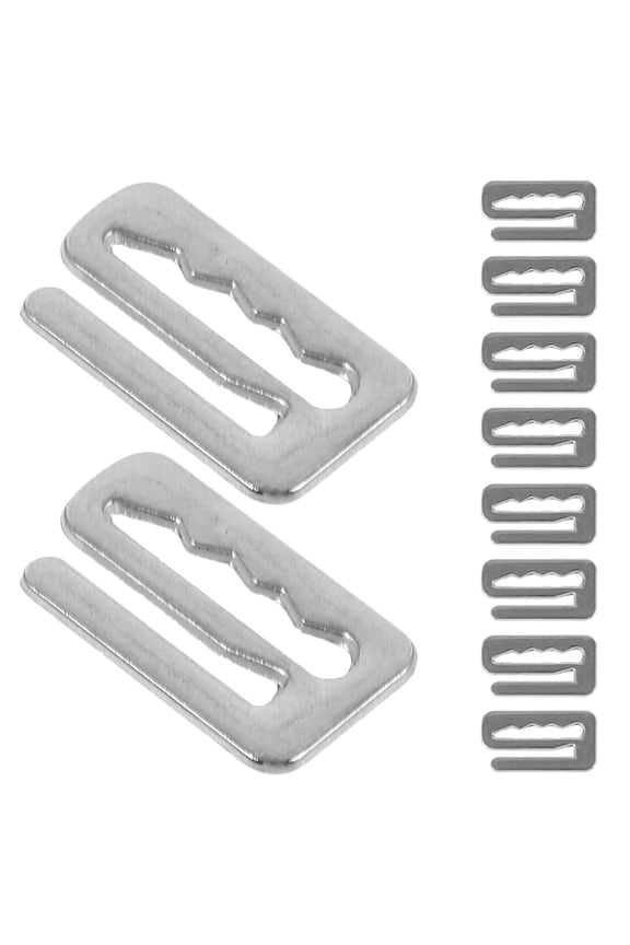 Belt Fasteners Metal Sliders Barber Cape Buckle Silver Zinc Alloy 10Pcs