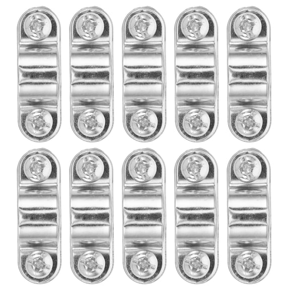 OATIPHO 10Pcs Plated Silver Pipe Support Bracket Clamp for Wall Mount and Ceiling Mount Reliable Fixation