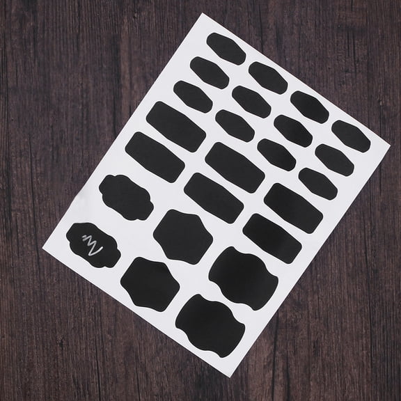 MUSEYA 120 Pcs Kitchen Labels for Containers Black PVC Easy to Write for Christmas