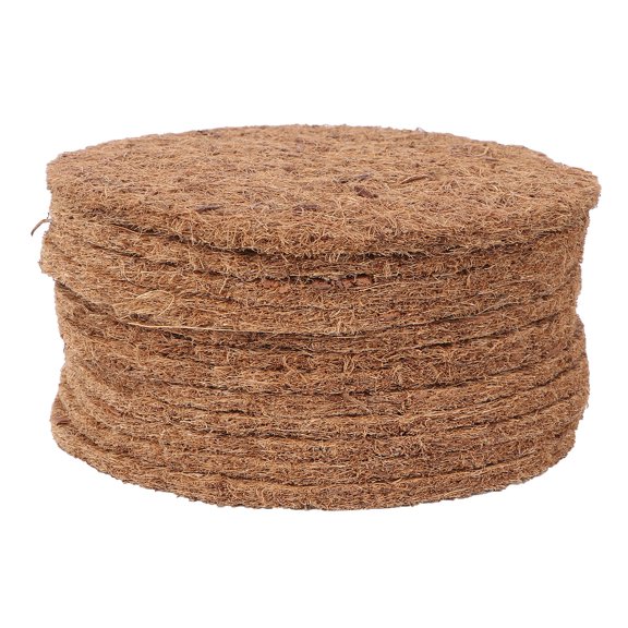 OATIPHO 12Pcs Golden Coconut Fiber Bird Eggs Mat Washable Bird Nest Accessory for Pigeons