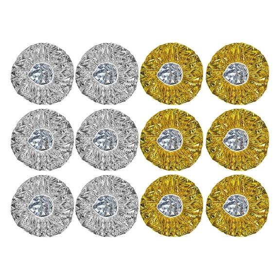 MUSEYA 12Pcs Elastic Band Hair Processing Caps for Salon Supplies with Assorted Color Design