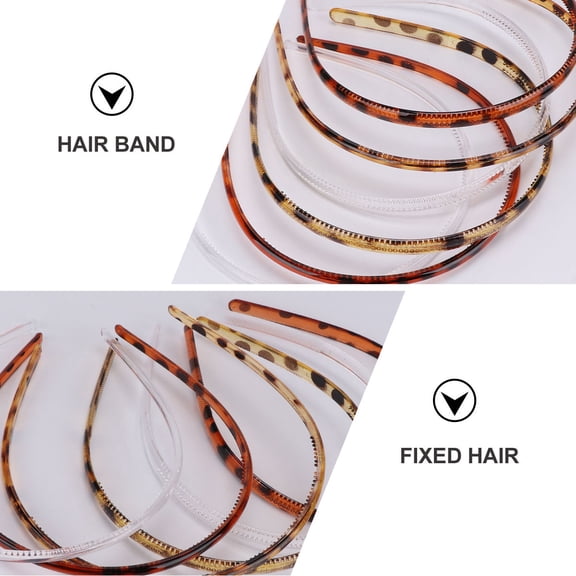 OATIPHO Plastic Hair Bands for Women Transparent 12pcs
