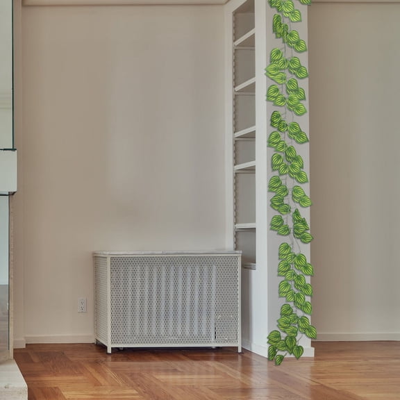 OATIPHO 12Pcs Hanging Artificial Leaf Decor Green Vines Gar for Window Stairway and Event Decoration