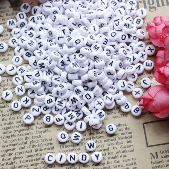 MUSEYA 1350pcs Necklace Beads in White for Mother's Day and Children's Day