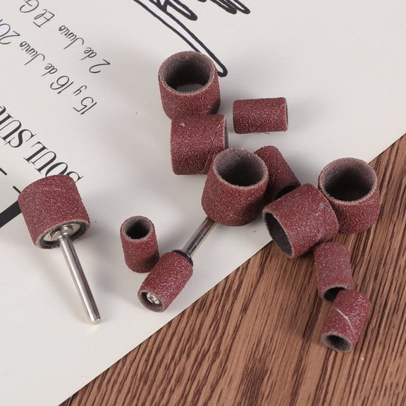 OATIPHO 14Pcs Rotary Tool Sanding Bands Set Abrasive Belt Brown for and Art Craft