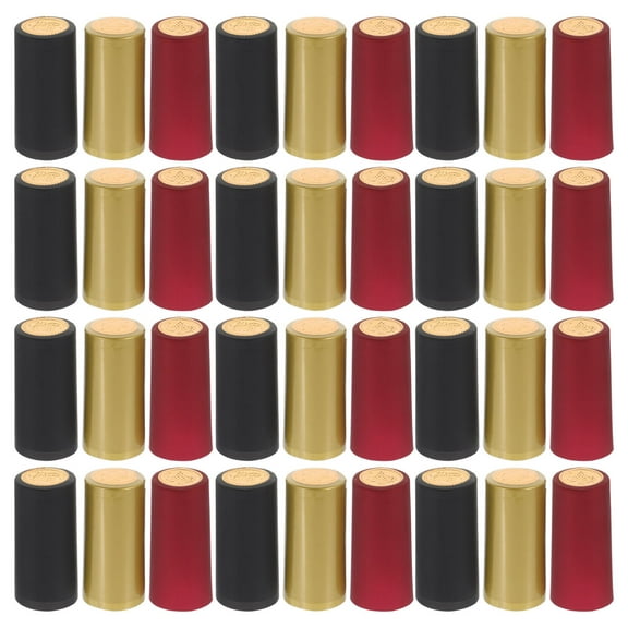 OATIPHO 150pcs Assorted Color PVC Wine Heat Shrink Wraps Wine Bottle Stoppers for Home Bar Parties
