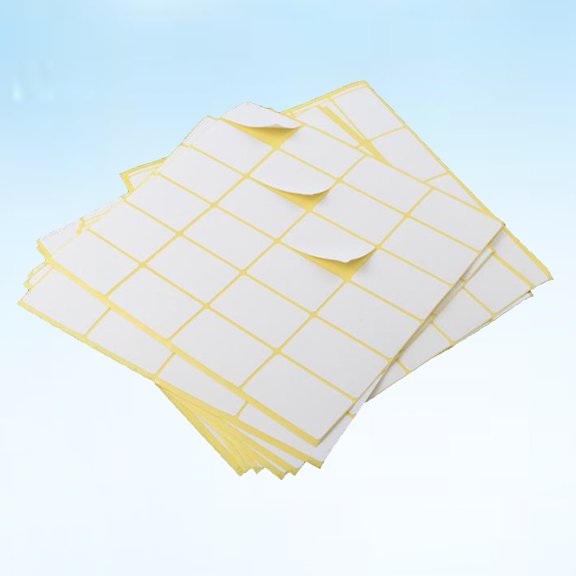 OATIPHO Blank Stickers White Paper Label Self Adhesive for Marking 15Pcs