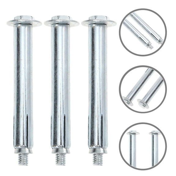 OATIPHO 15Pcs Plated Silver Expansion Fasteners Bolts for Driveway Concrete Roads Speeds Bumps Installation