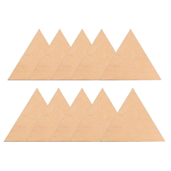OATIPHO 15Pcs Natural Wood Triangle Craft Pieces for Painting and Decoration