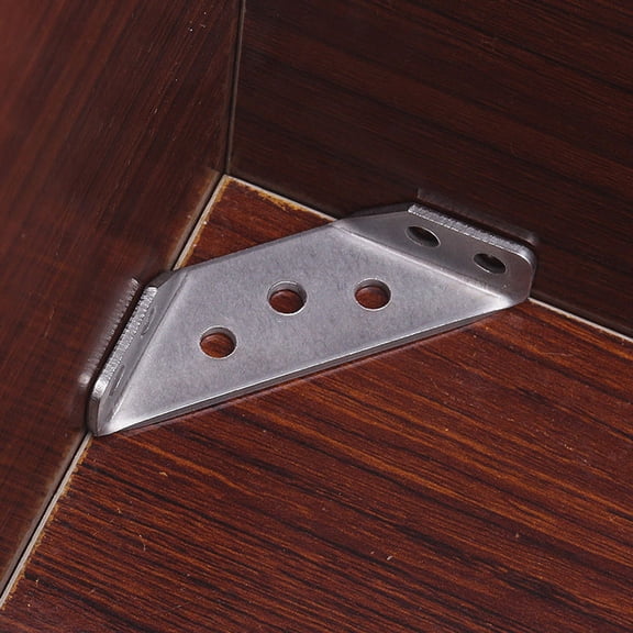 OATIPHO 16 Sets Stainless Steel Corner Brace Connector for Tables and Cabinets