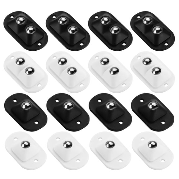 OATIPHO 16Pcs Small Caster Wheels Adhesive Appliance Wheels for Trash Cans and Storage Boxes