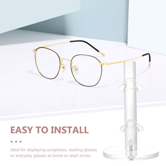 OATIPHO eyeglasses holder stand Acrylic Eyeglass Frame Holder Transparent Simple Standing Shape for Home Use 1Pack Back to School