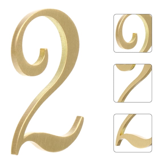 OATIPHO 1Pc Strong Texture Copper Address Digit for Door House Mailbox and Outdoor Use