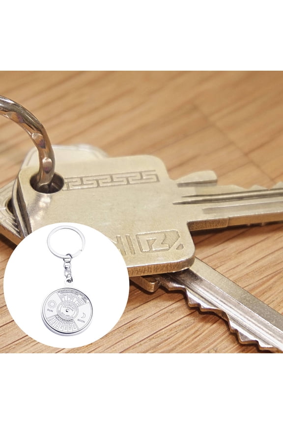 1Pack Mini Compass Pendant Keychain Pocket Compasses Silver Alloy with Compass Function Women