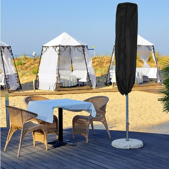 OATIPHO 1Pc Black Rotary Dryer Cover Oxford Cloth Weather Resistant Protective Cover