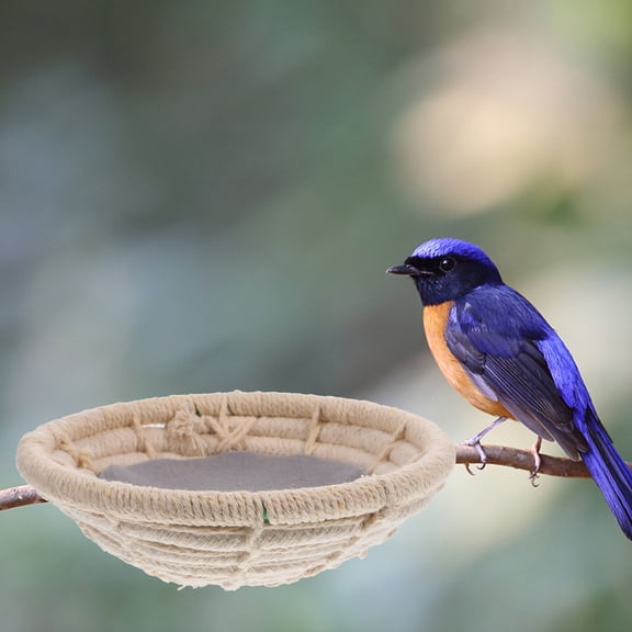 MUSEYA 1Pack Round Bird Nest Comfortable Hemp Bird Nest for Bird Owners Sleeping Place