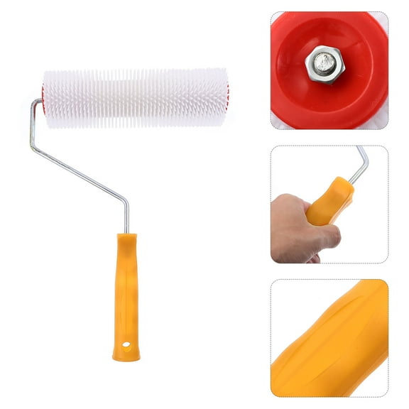 OATIPHO Floor Leveler Screed Spiked Roller White 1Pack Epoxy Floor Paint Construction