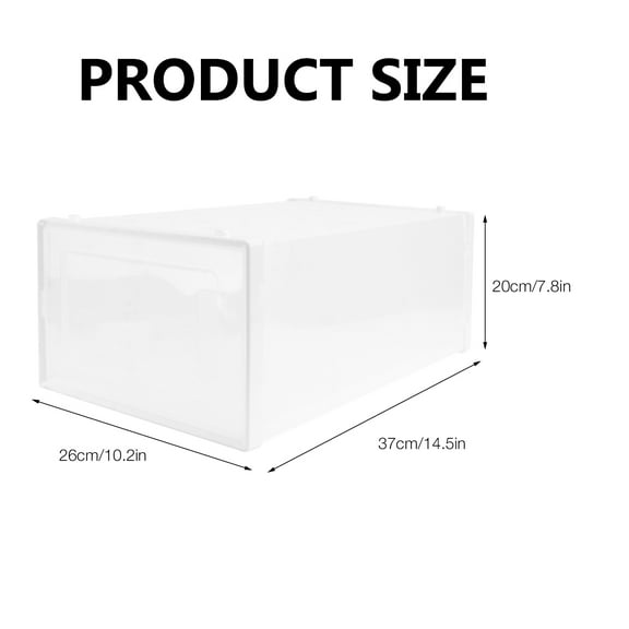 MUSEYA 1Pack Thickened Shoe Case in White Color for Shoes Storage