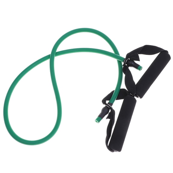 OATIPHO 1Pc Black Elastic Pull Rope Resistance Band with Handle for Stretch Band Exercises and Strength Training