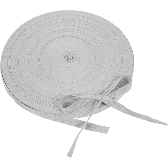 OATIPHO Cotton Webbing Ribbon Grey Color for Sewing Clothing and Crafting with Comfortable Texture